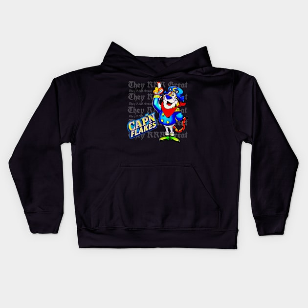 Cap'n Flakes Kids Hoodie by Retrostuff